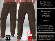 *ED Rugged Cargo Pants - Solid Brown