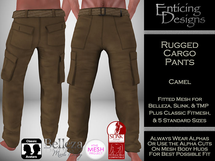 *ED Rugged Cargo Pants - Solid Camel