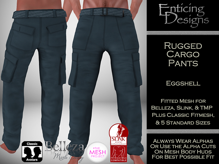 *ED Rugged Cargo Pants - Solid Eggshell