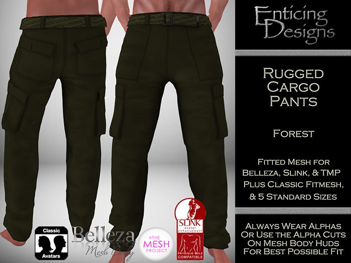*ED Rugged Cargo Pants - Solid Forest