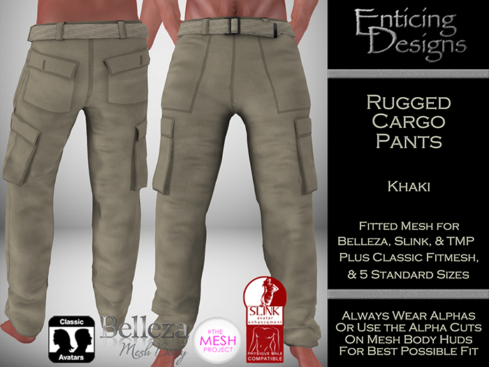 *ED Rugged Cargo Pants - Solid Khaki