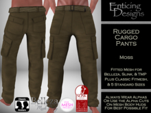 *ED Rugged Cargo Pants - Solid Moss