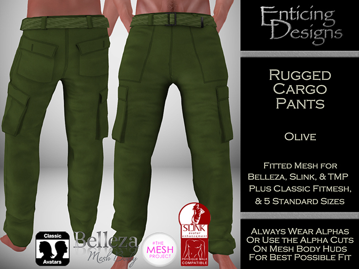 *ED Rugged Cargo Pants - Solid Olive