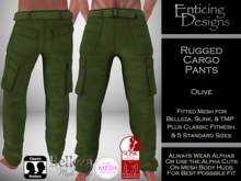 *ED Rugged Cargo Pants - Solid Olive