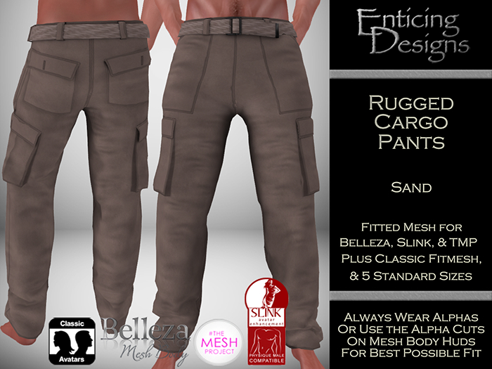 *ED Rugged Cargo Pants - Solid Sand