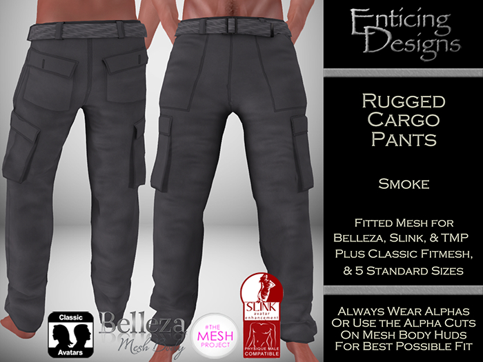 *ED Rugged Cargo Pants - Solid Smoke