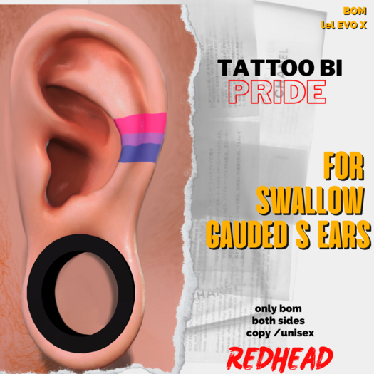 REDHEAD - TATTOO BI PRIDE