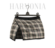 Beige Plaid Skirt Kupra