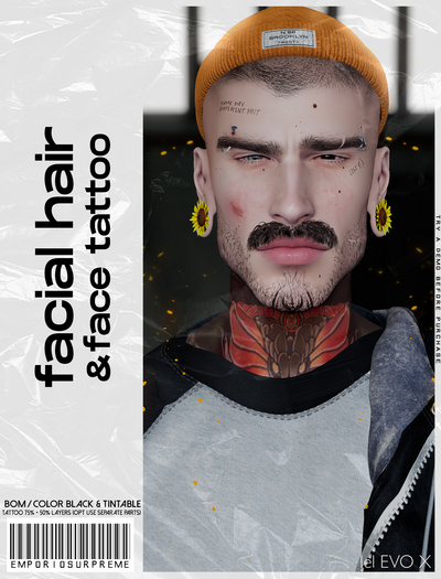 [ES] Facial Hair + Face Tattoo MAX .fatpack