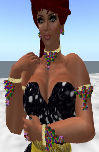 Flower Jewel Cristal Set