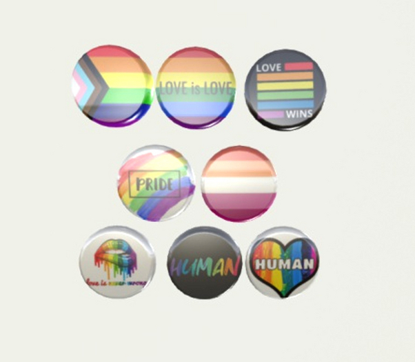 LESBIAN SET OF 8 BADGES LGBT PRIDE  jewelry pins pin's brooches
