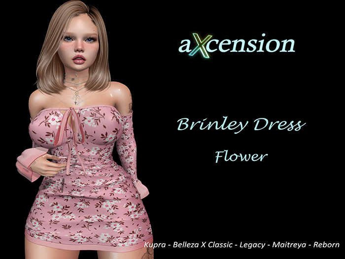 aX: Brinley Dress Pink Flower