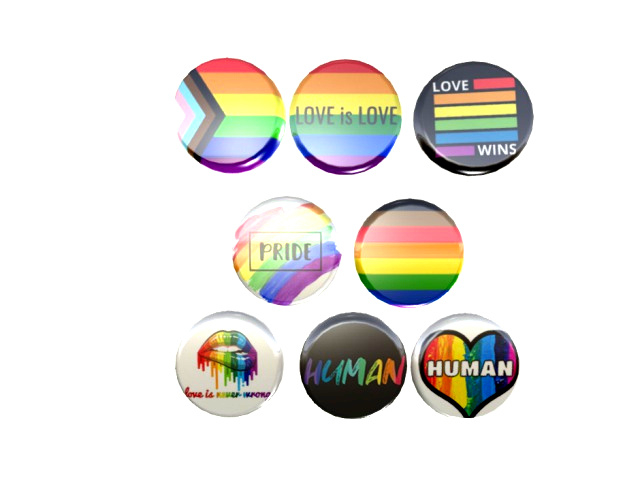 PHILADELPHIA BADGE Buttons BADGES LGBT PRIDE SET OF 8  jewelry pins pin's brooches 