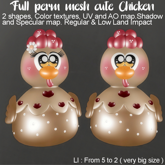 * Full Perm Mesh * Chicken *
