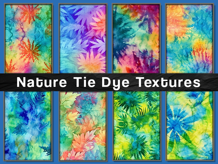 Nature Tie Dye - 8 textures - FULL PERM