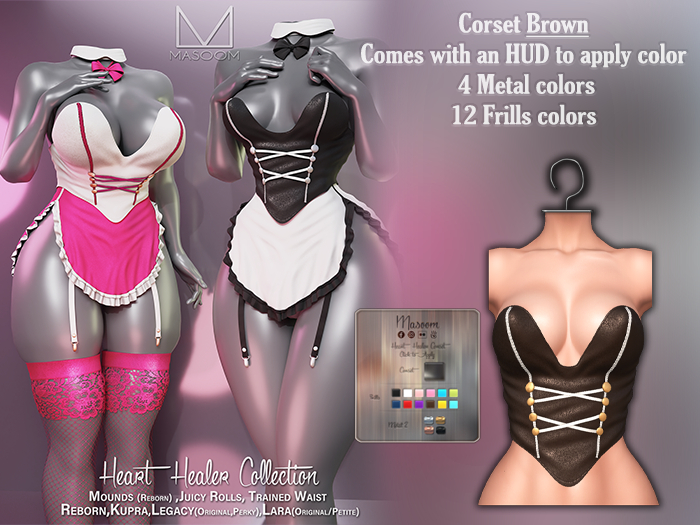 [[ Masoom ]] Heart Healer Corset - Choco 