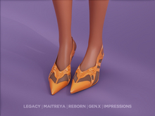 $NT Futuristic Kitten Heels ORANGE