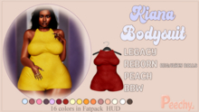Peechy. Kiana Bodysuit - Blood Red 