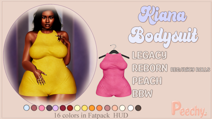 Peechy. Kiana Bodysuit - Barb Pink