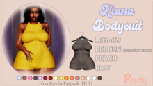 Peechy. Kiana Bodysuit - Ashen 