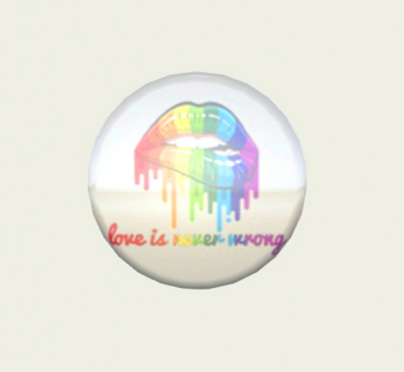 Badge Pride button flag for LGBT Love is never wrong  jewelry pins pin's brooche