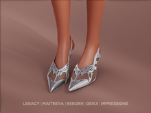 $NT Futuristic Kitten Heels SILVER