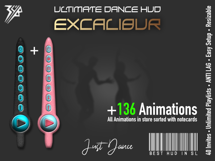 Dance HUD [Excalibur] +40 Invites +136 Animations