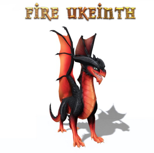 Fire Ukeinth 5X Dragoness Mystical Dragon Egg