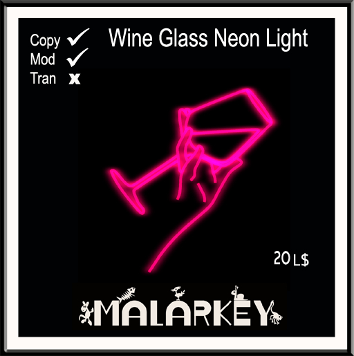Neon Light - wine in glass