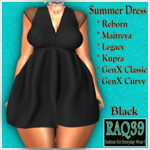[R39] Summer Dress-Black