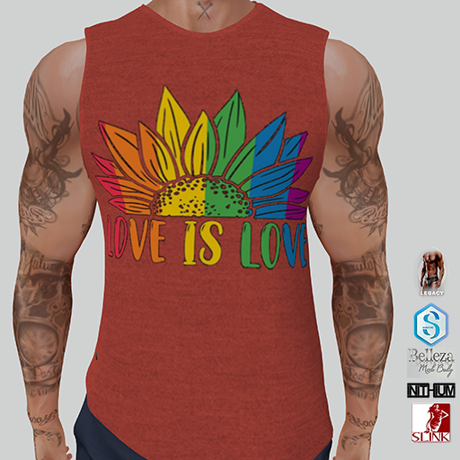 Pride Tank New Red Love Love(Add Me)