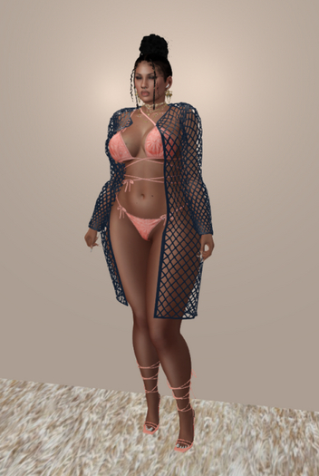TKC - Fishnet Beach Coverup (Wearable Demo)