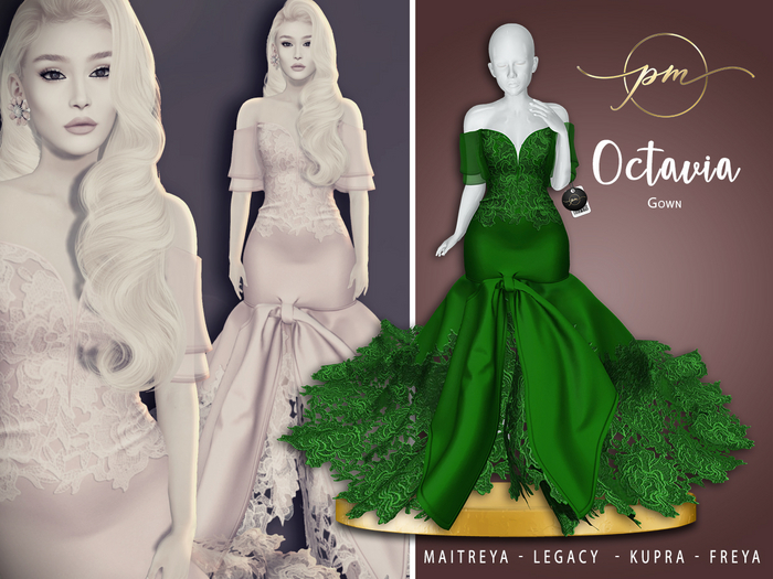 :: PM :: Octavia Gown -green-