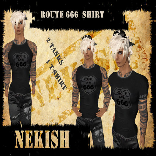 [NEKISH] Route 666 Shirt (Full Perm)