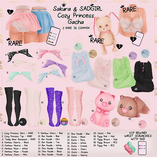 {Sakura} & #SADGIRL - Piggy Plush REZ - Pink
