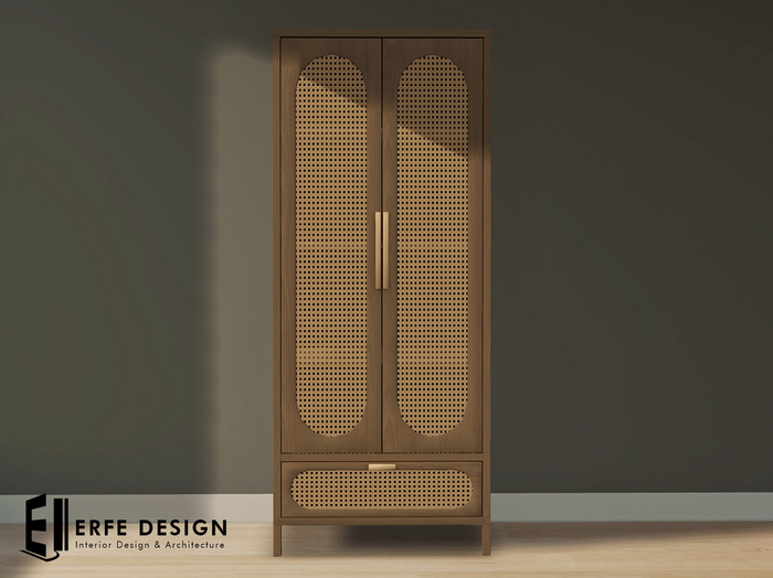 Rattan Luxury Wardrobe 5 LI Empty [Erfe Design] *