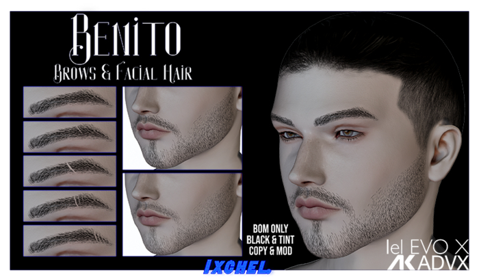IXCHEL. - Benito Brows & Facial Hair Kit - *DEMO*
