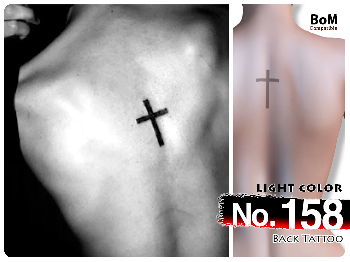 Second Life Marketplace - (Back Tattoo) No.158 Light Color - BoM