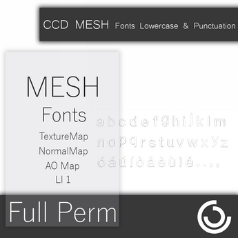 Second Life Rae Letters Second Life Marketplace - MESH Lowercase Letter Pack
