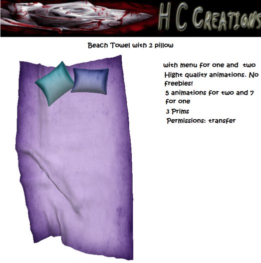 NEW! PROMO! Beach towel Grunge Purple with menu