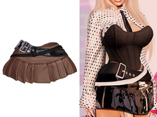 YALLA ~ Chelsea Skirt [BROWN]