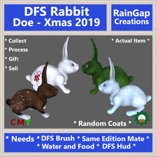 DFS Rabbit Doe - Xmas 2019 ACTUAL ITEM