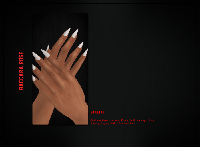Baccara Rose Stiletto [Mesh Nails]