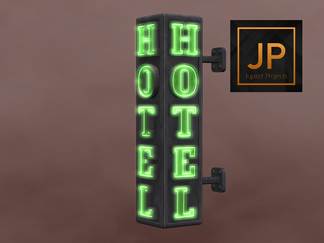 7. Refuge - Hotel Block Sign Green