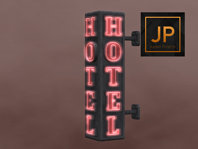 6. Refuge - Hotel Block Sign Red