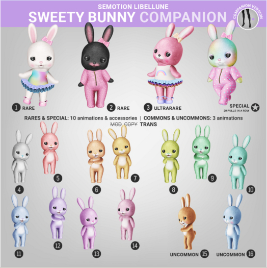SEmotion Libellune Sweety Bunny Companion COMMON 09