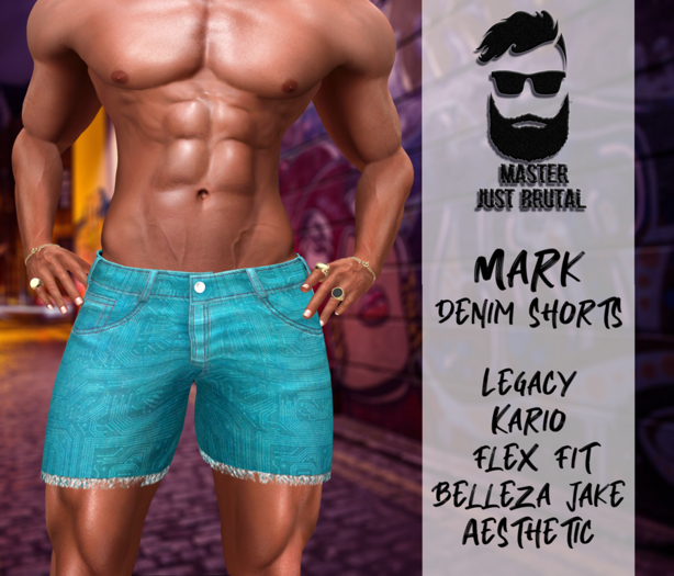 MJB Mark denim shorts  Turquoise