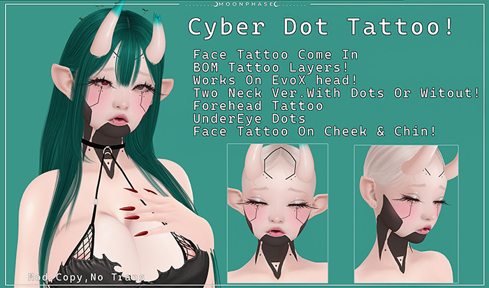 {.Moon.Phase.} Cyber Dot Tattoo