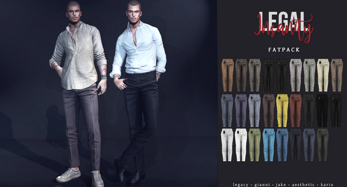 Legal Insanity - Wayne chinos FATPACK