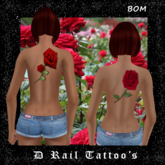 Red Rose Back Tattoo – BOM